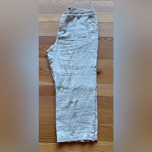 Lovely heavy linen LAUREN pants - full length with lovely detail (gently used)
